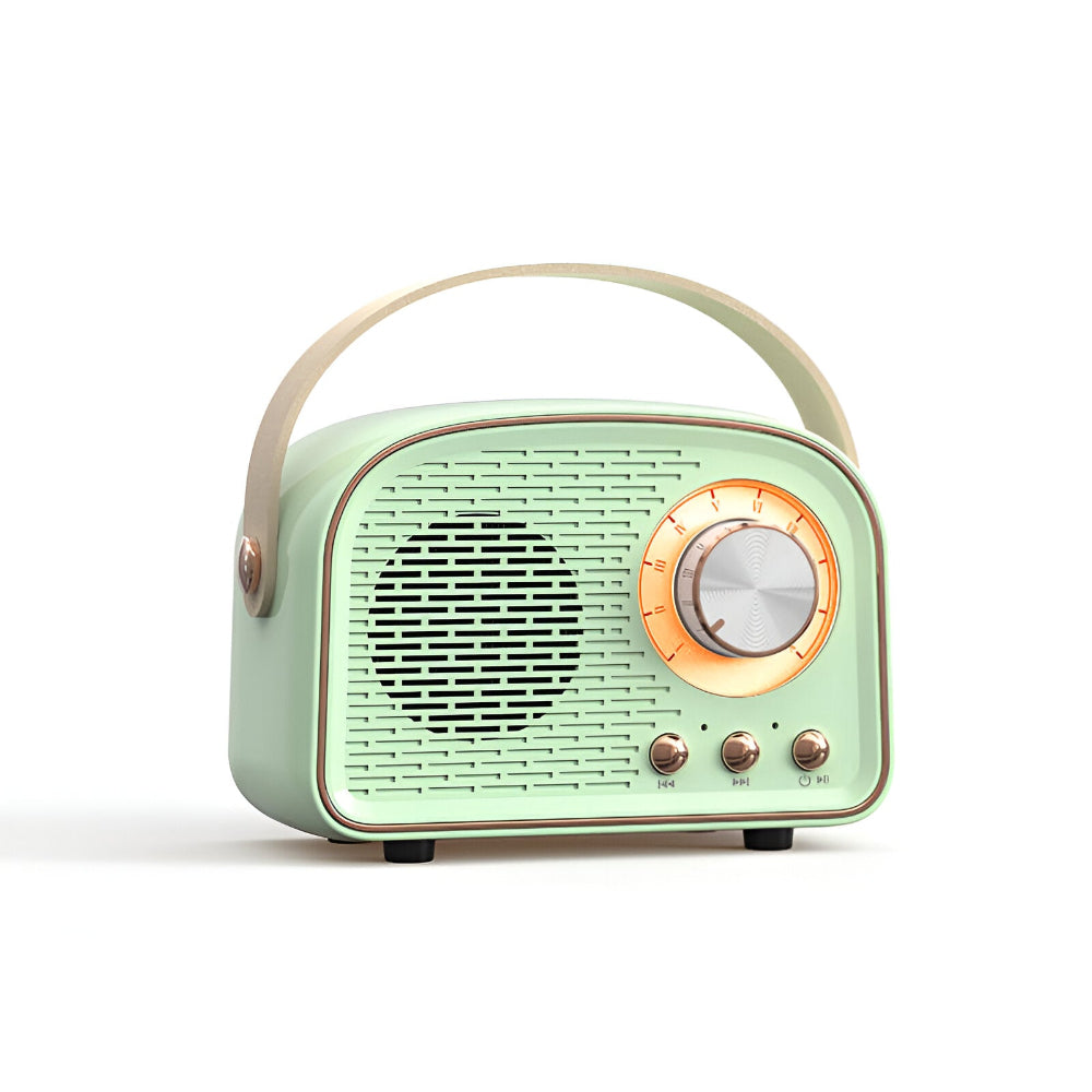 Retro Bluetooth-luidspreker — radio-ontwerp van hout, 3 W