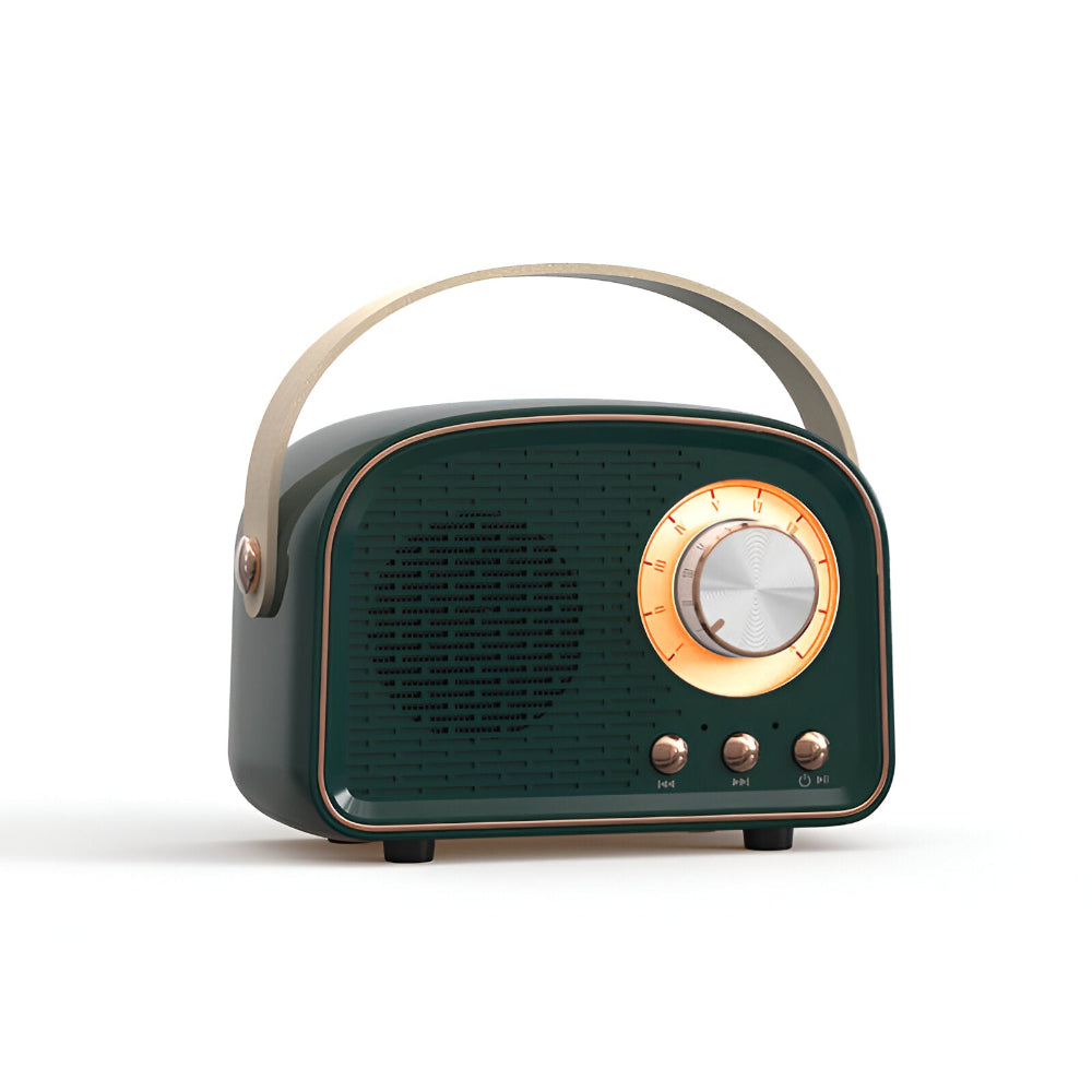 Retro Bluetooth-luidspreker — radio-ontwerp van hout, 3 W
