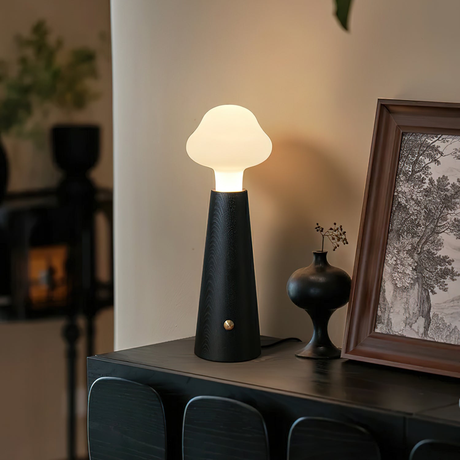 LumaVerse Poetic Table Lamp — Metal, Wood and Acrylic Design