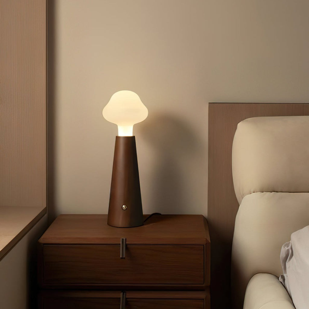 LumaVerse Poetic Table Lamp — Metal, Wood and Acrylic Design