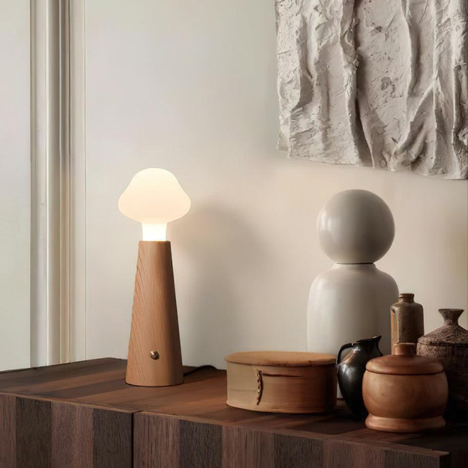 LumaVerse Poetic Table Lamp — Metal, Wood and Acrylic Design