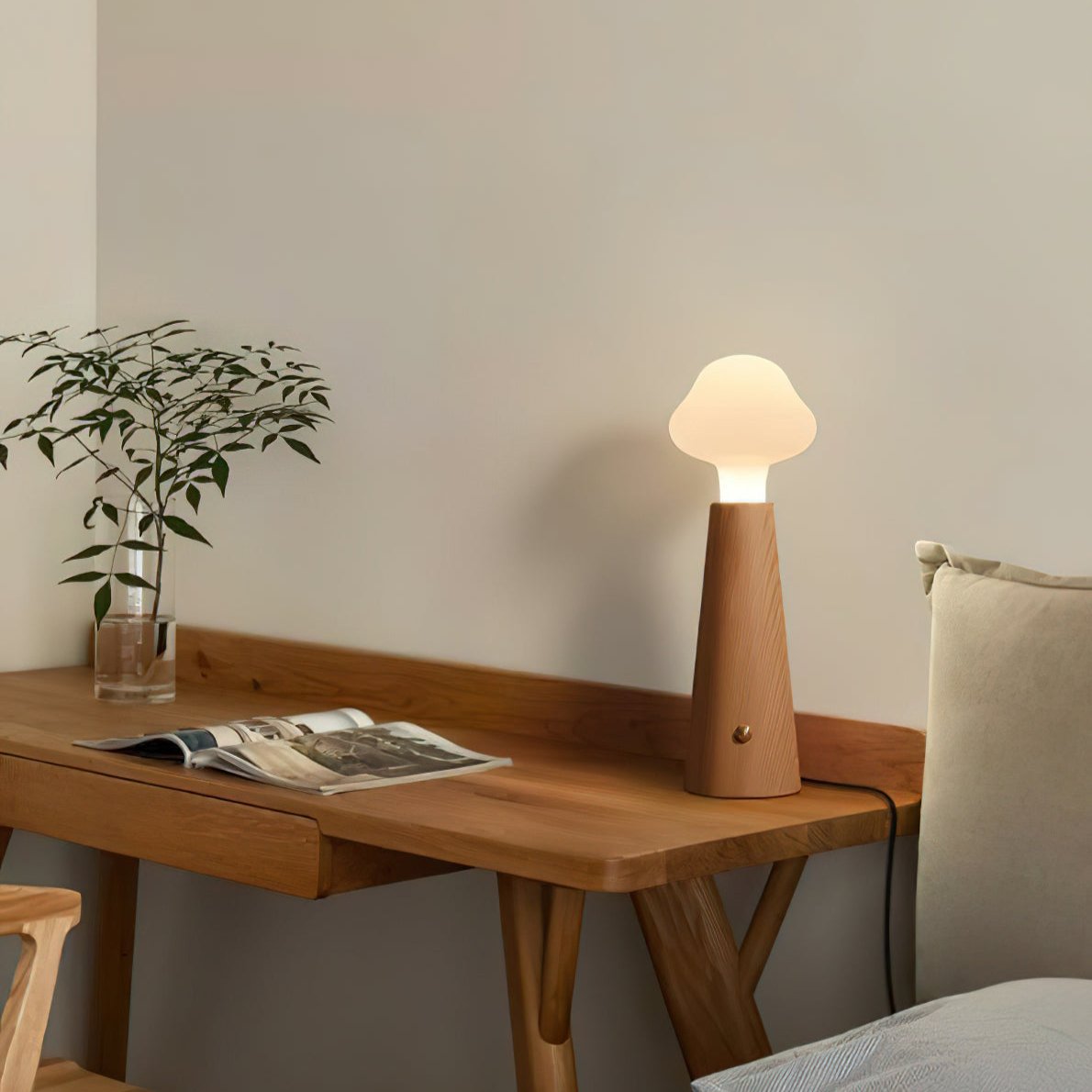 LumaVerse Poetic Table Lamp — Metal, Wood and Acrylic Design