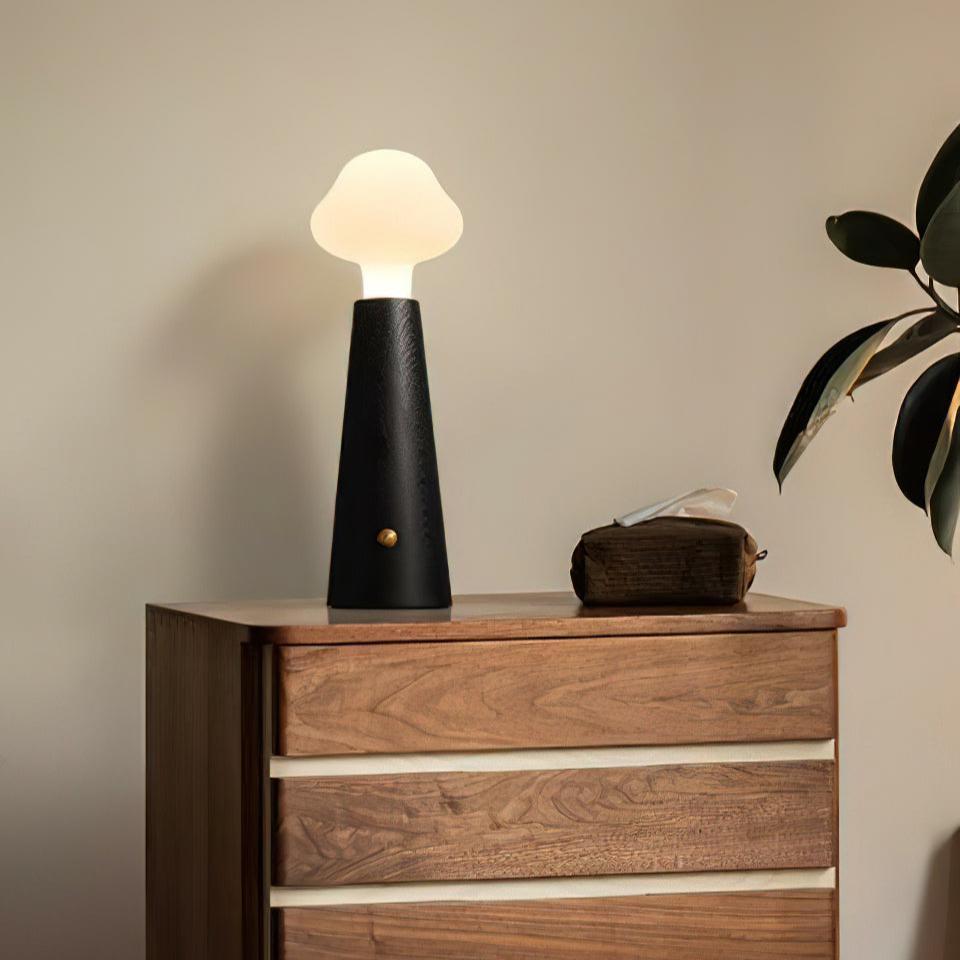 LumaVerse Poetic Table Lamp — Metal, Wood and Acrylic Design