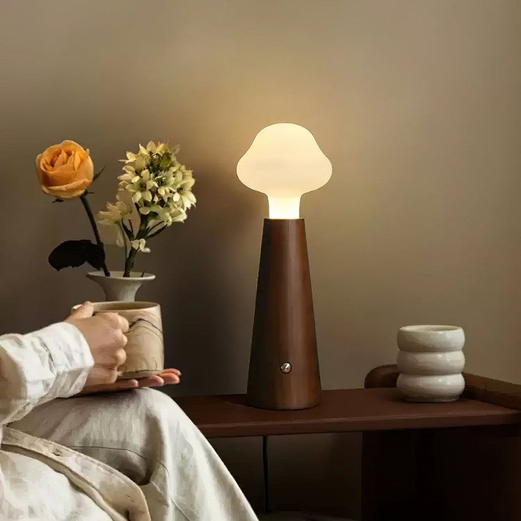 LumaVerse Poetic Table Lamp — Metal, Wood and Acrylic Design