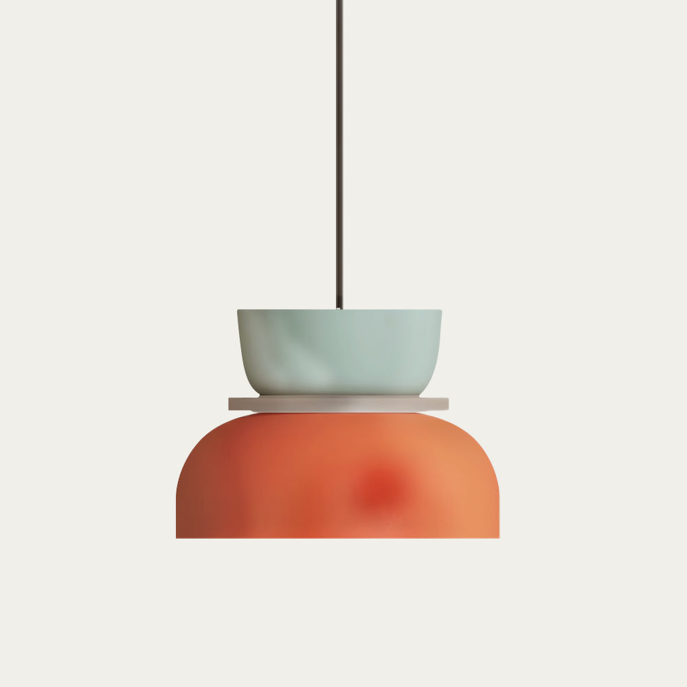 Nordic-Inspired Statement Pendant Light — Vibrant Color Shade, Modern Silhouette