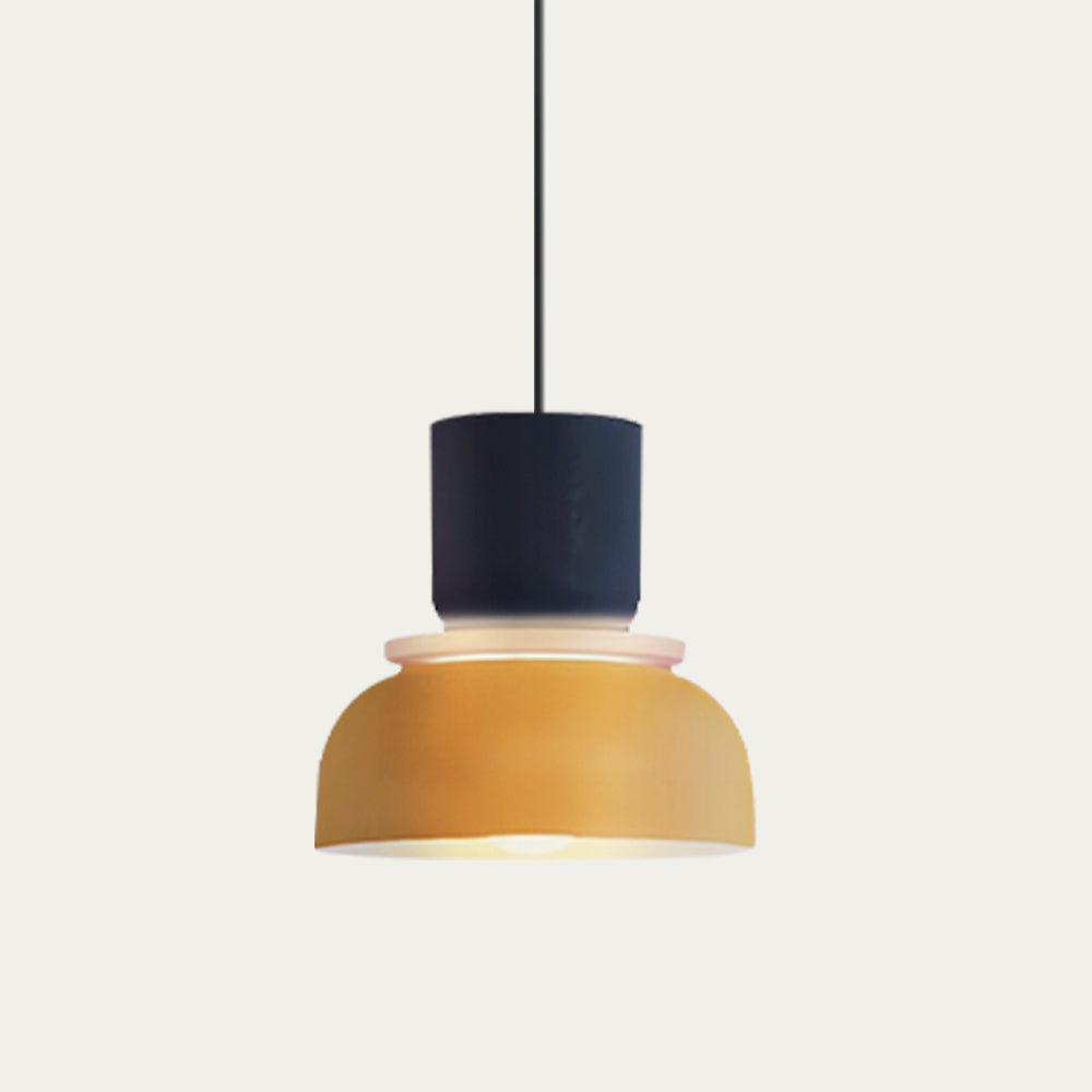 Nordic-Inspired Statement Pendant Light — Vibrant Color Shade, Modern Silhouette