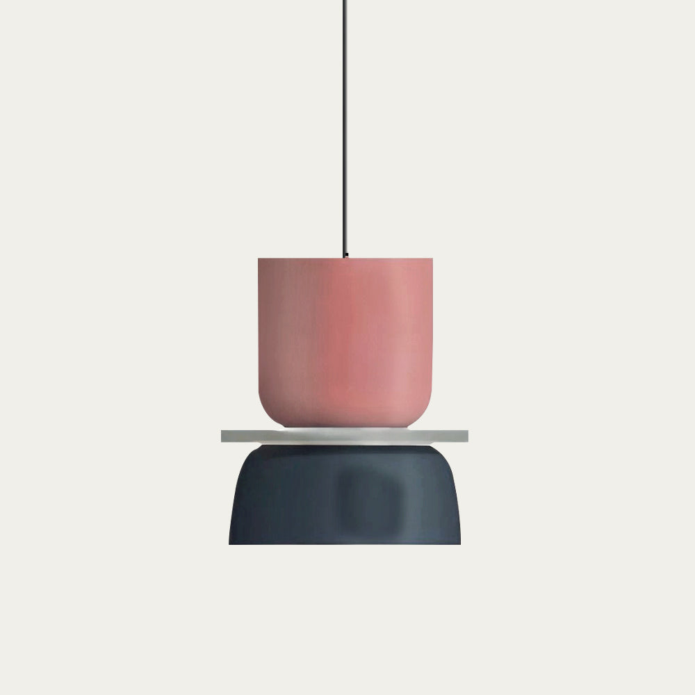 Nordic-Inspired Statement Pendant Light — Vibrant Color Shade, Modern Silhouette