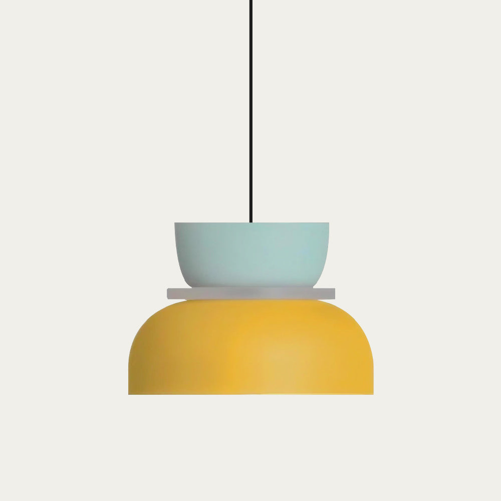 Nordic-Inspired Statement Pendant Light — Vibrant Color Shade, Modern Silhouette