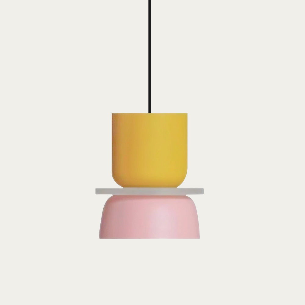 Nordic-Inspired Statement Pendant Light — Vibrant Color Shade, Modern Silhouette