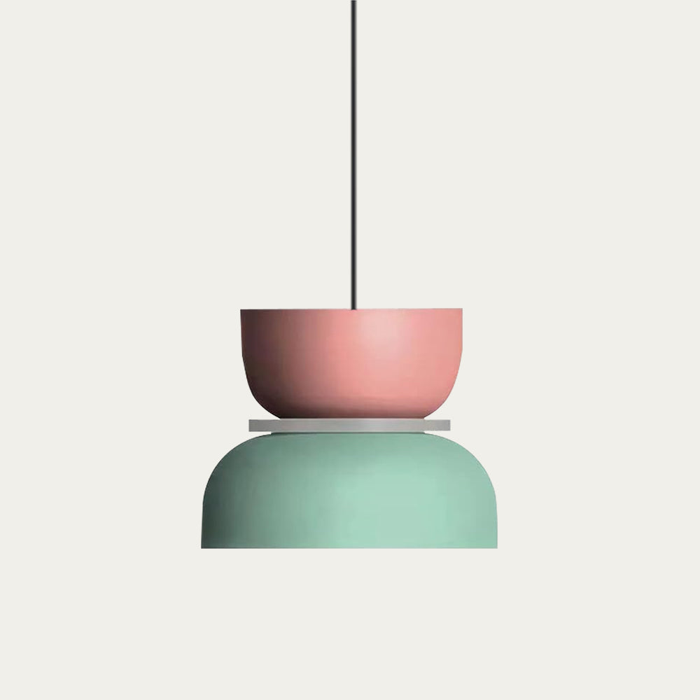 Nordic-Inspired Statement Pendant Light — Vibrant Color Shade, Modern Silhouette