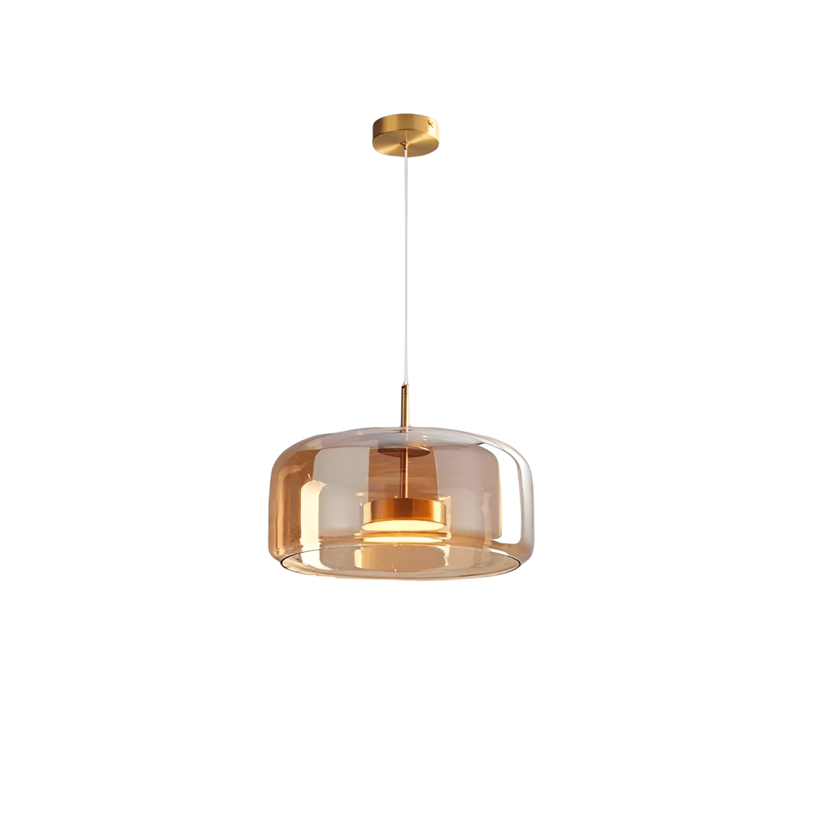 Moderne LED-pendellampe i glas — loftlampe med en diameter på 12-Inch