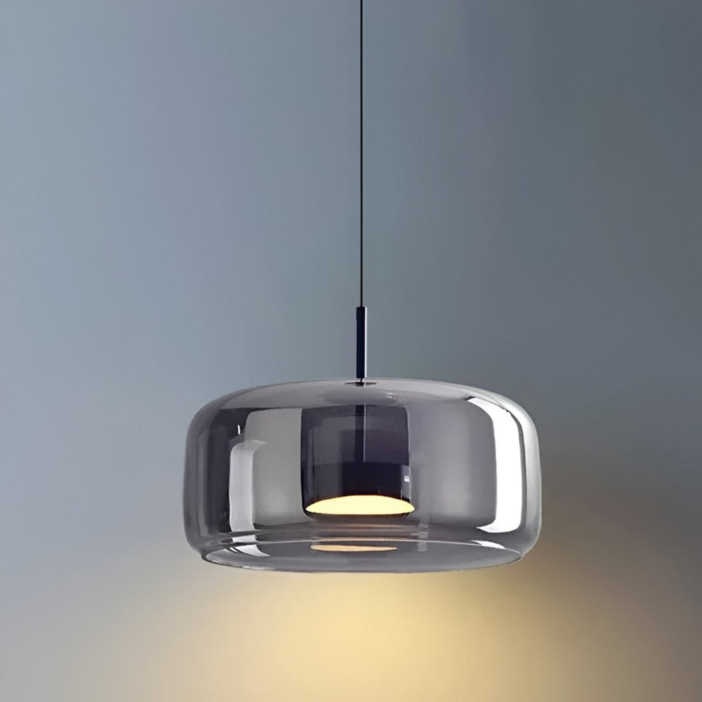 Moderne LED-pendellampe i glas — loftlampe med en diameter på 12-Inch