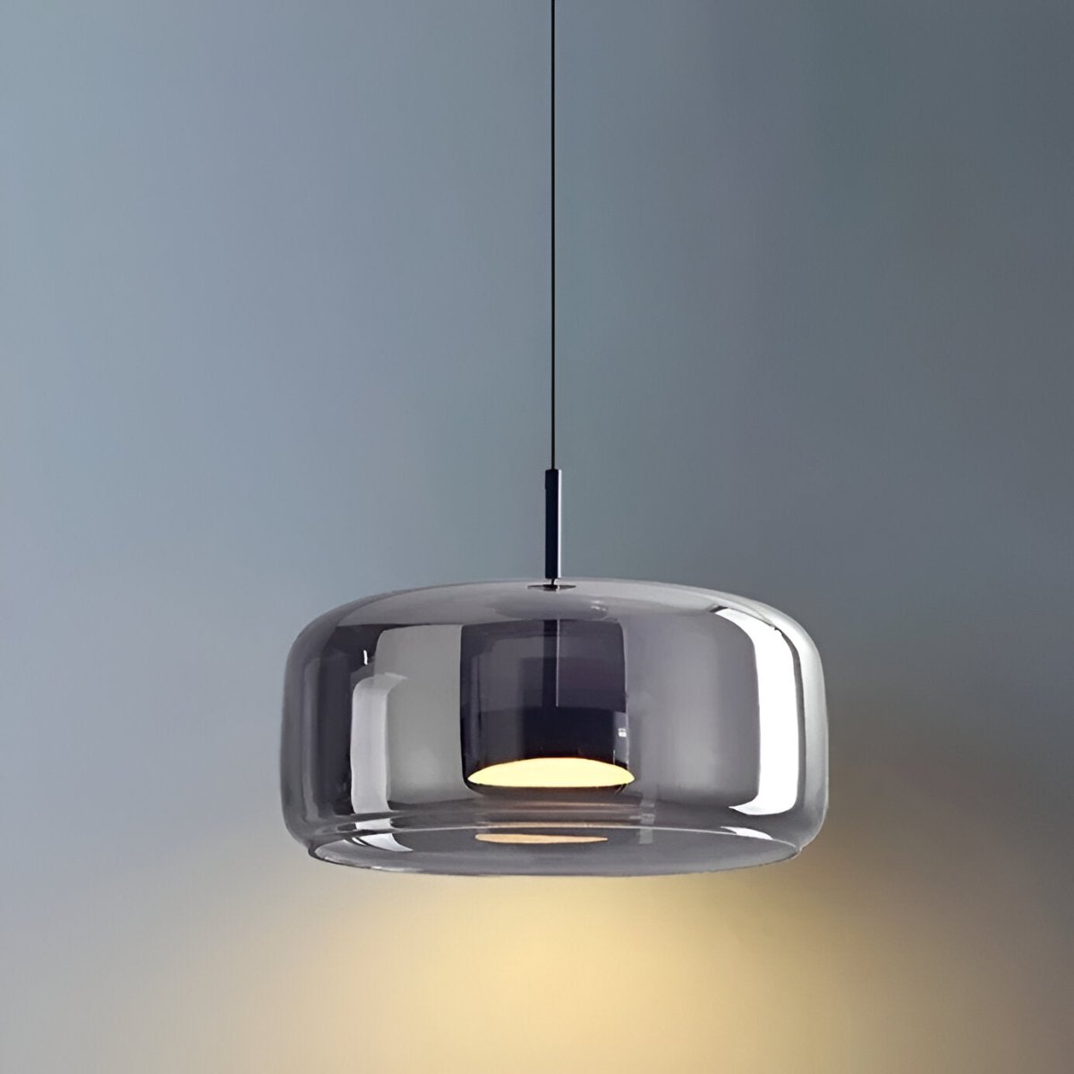 Moderne LED-pendellampe i glas — loftlampe med en diameter på 12-Inch