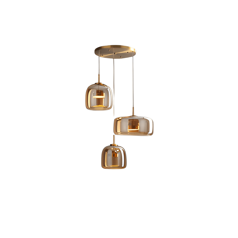 Moderne LED-pendellampe i glas — loftlampe med en diameter på 12-Inch
