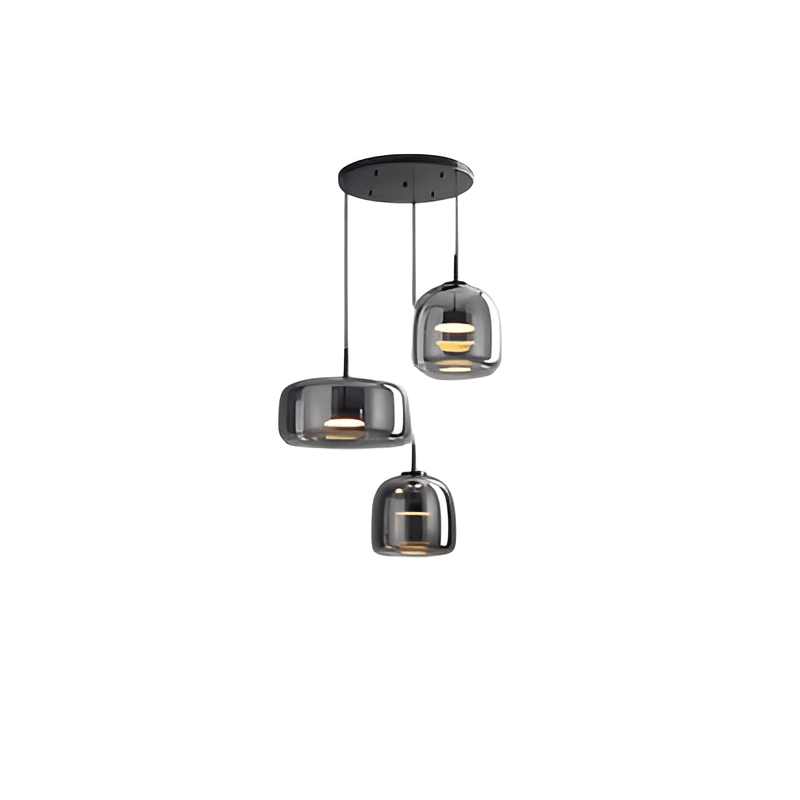 Moderne LED-pendellampe i glas — loftlampe med en diameter på 12-Inch