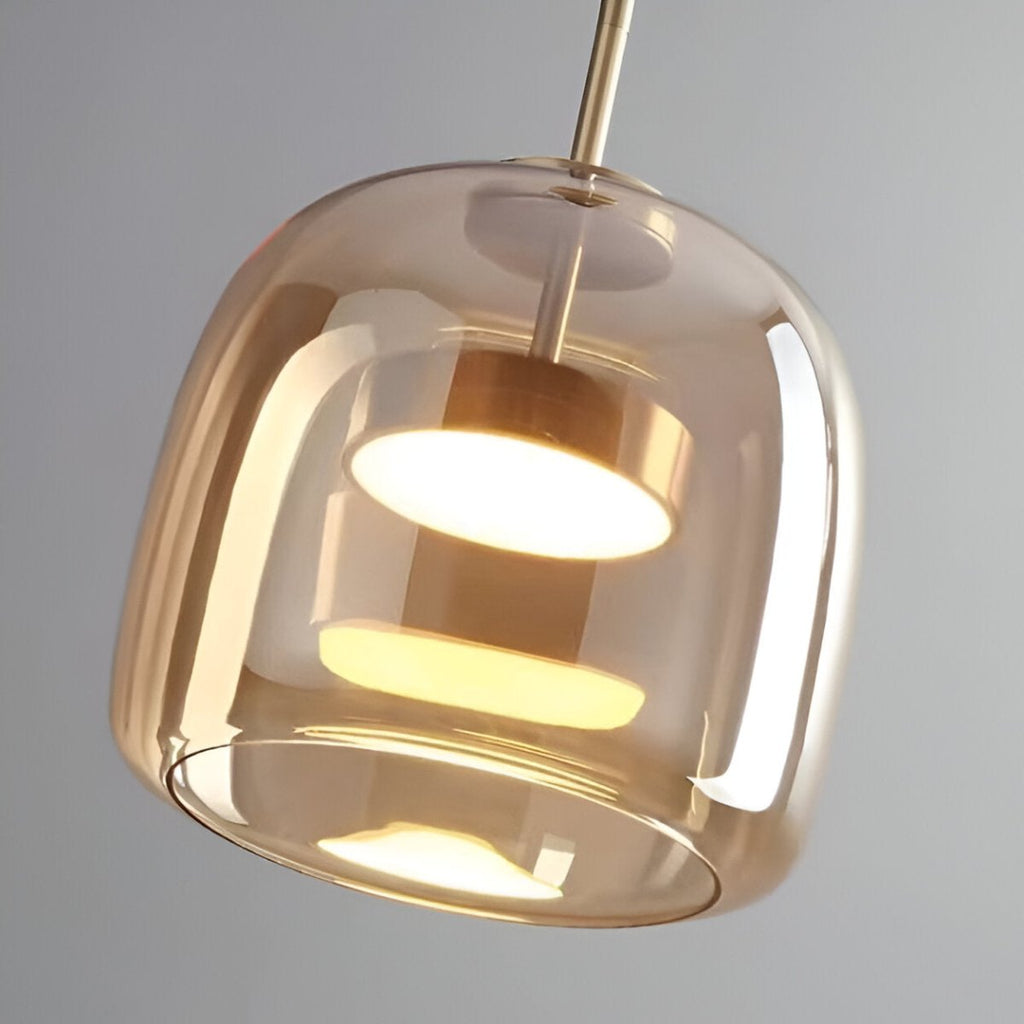 Moderne LED-pendellampe i glas — loftlampe med en diameter på 12-Inch