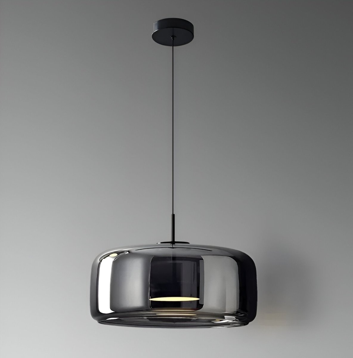 Moderne LED-pendellampe i glas — loftlampe med en diameter på 12-Inch
