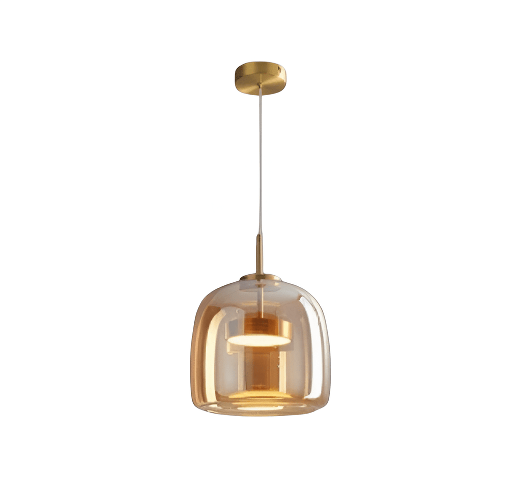 Moderne LED-pendellampe i glas — loftlampe med en diameter på 12-Inch