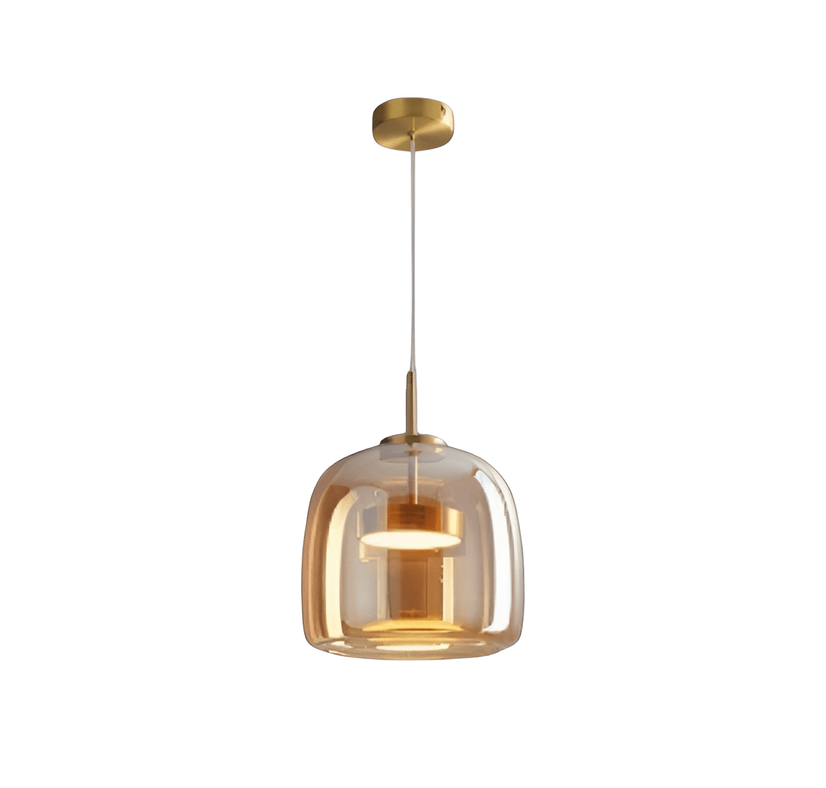 Moderne LED-pendellampe i glas — loftlampe med en diameter på 12-Inch