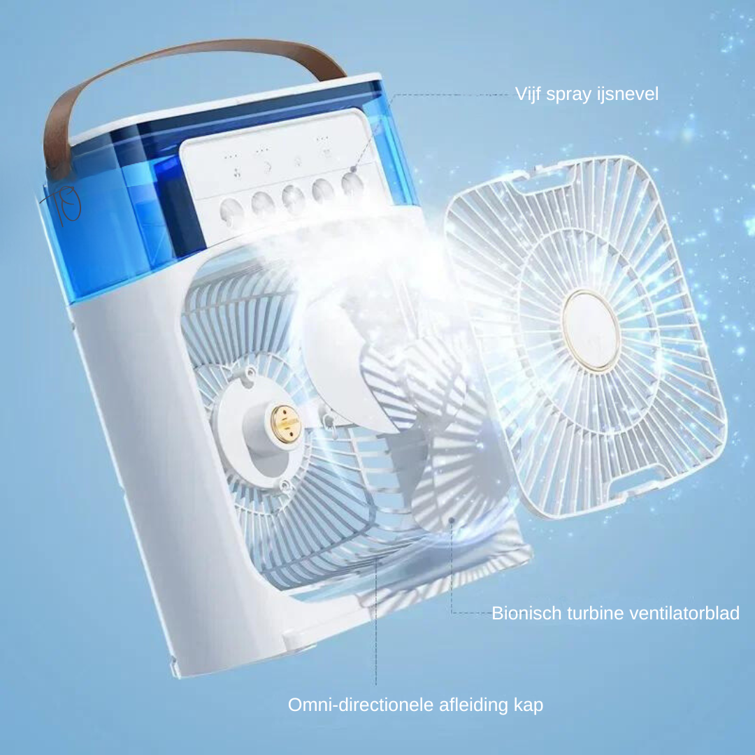 Rafraîchisseur d’air 3-en-1 — refroidissement, humidification et purification USB