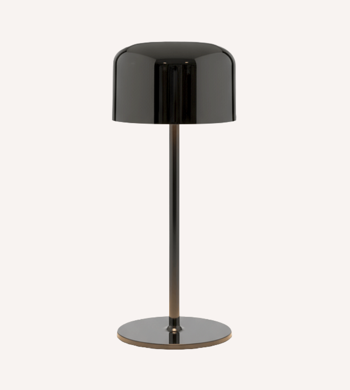 Trådlös LED-bordslampa - uppladdningsbar touchdimmer, IP54, 21 cm krom