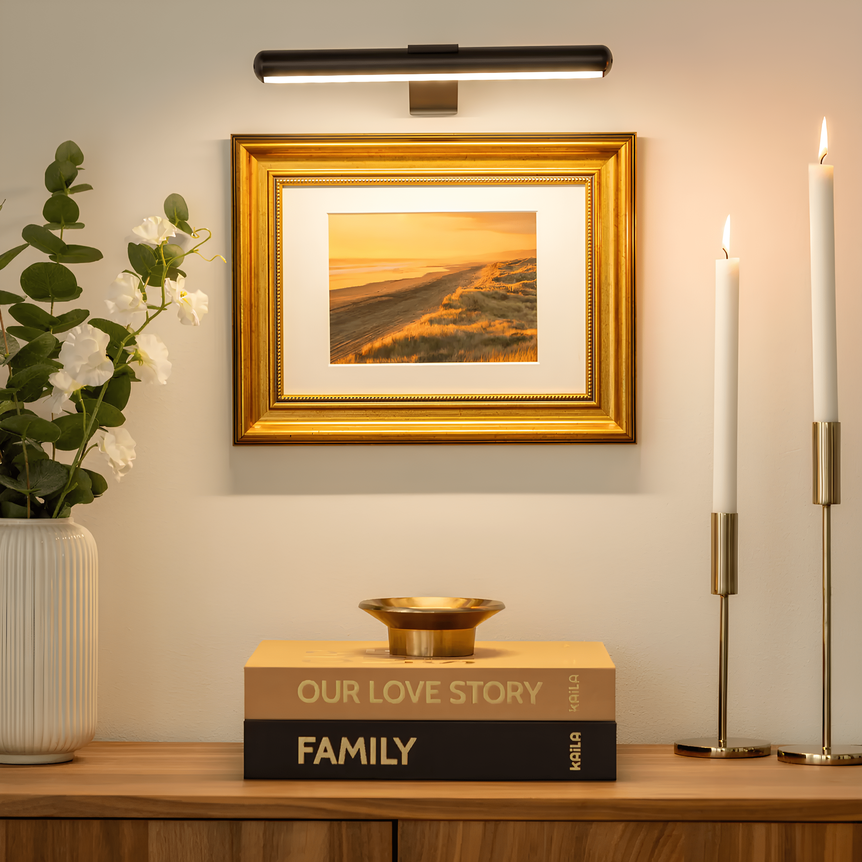 Cordless LED Wall Lamp — USB-C Rechargeable, Remote Control, Wire-Free Design