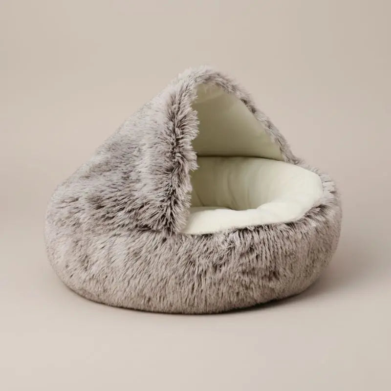 Cama mullida para gatos y perros pequeños - diseño cálido, protegido y antideslizante