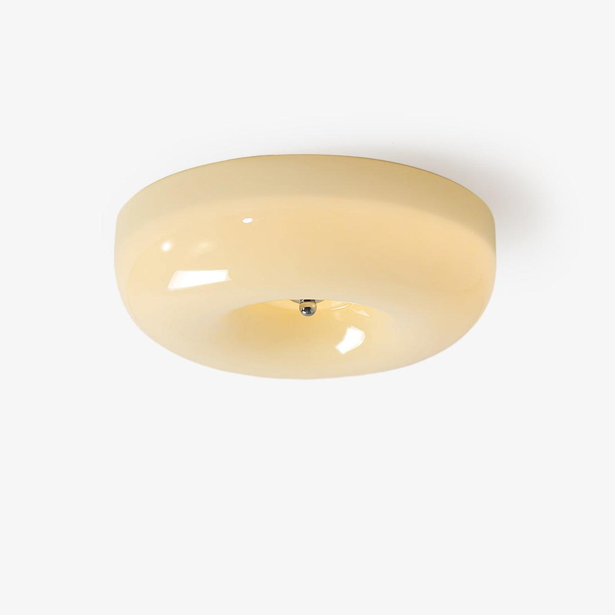 Lámpara de techo de vidrio opalino de 32–46 cm — Luz blanca cálida regulable