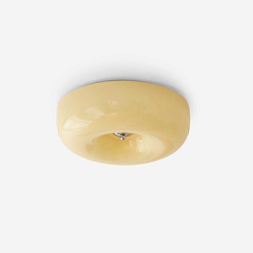 Lámpara de techo de vidrio opalino de 32–46 cm — Luz blanca cálida regulable