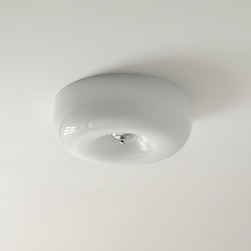 Lámpara de techo de vidrio opalino de 32–46 cm — Luz blanca cálida regulable