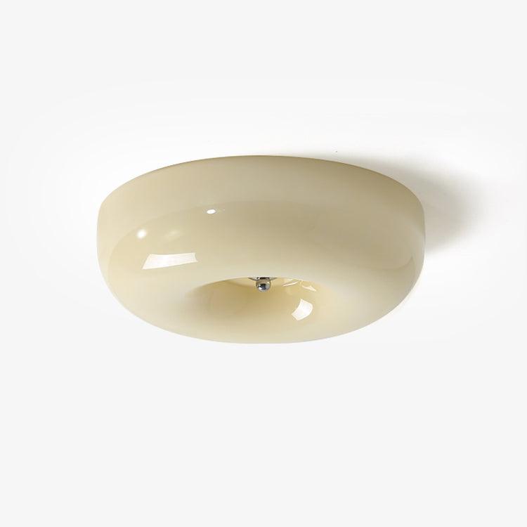 Lámpara de techo de vidrio opalino de 32–46 cm — Luz blanca cálida regulable