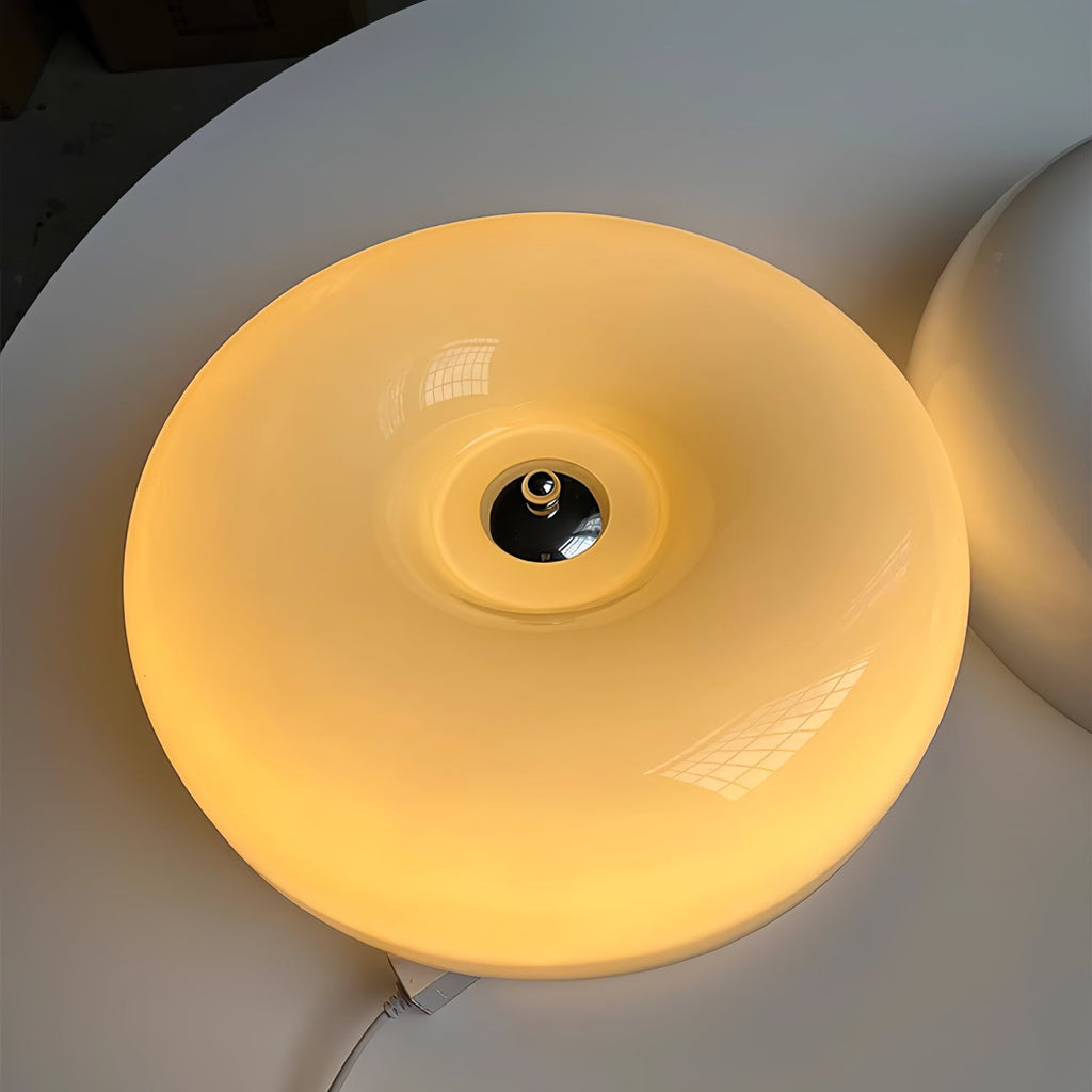 Lámpara de techo de vidrio opalino de 32–46 cm — Luz blanca cálida regulable