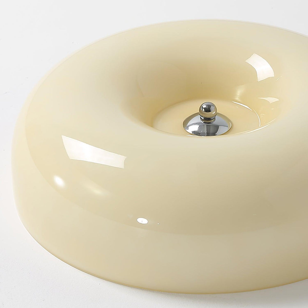 Lámpara de techo de vidrio opalino de 32–46 cm — Luz blanca cálida regulable