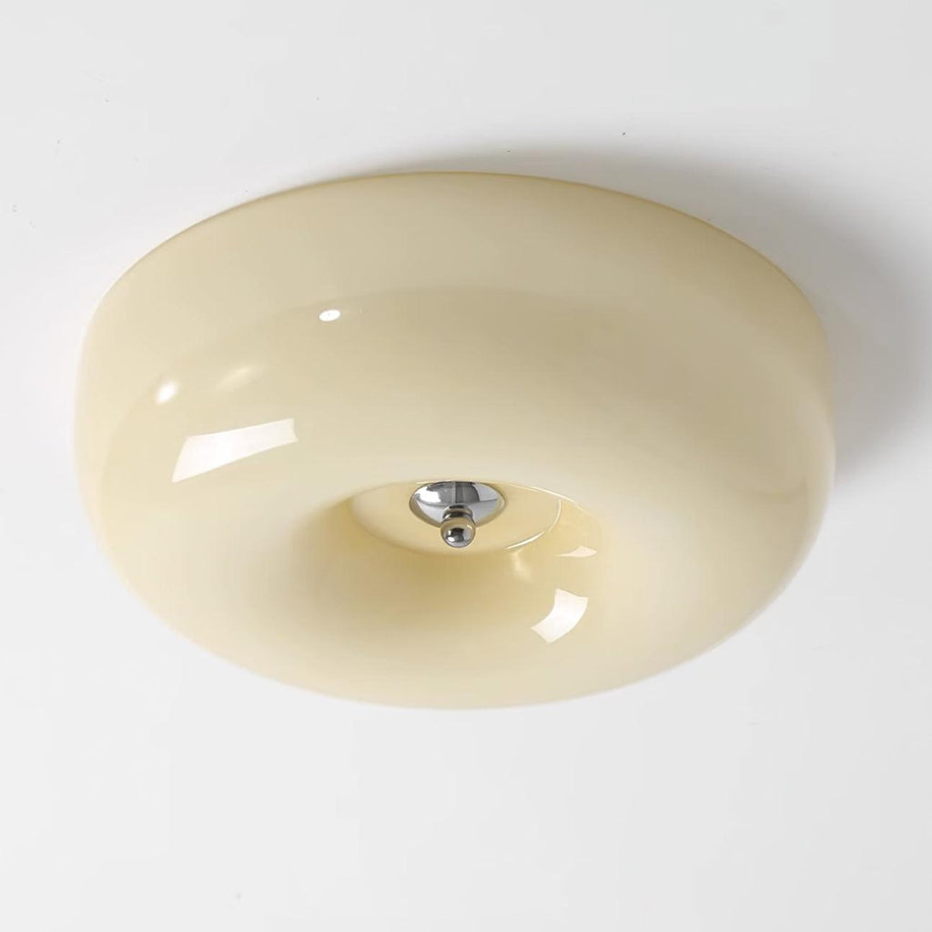 Lámpara de techo de vidrio opalino de 32–46 cm — Luz blanca cálida regulable