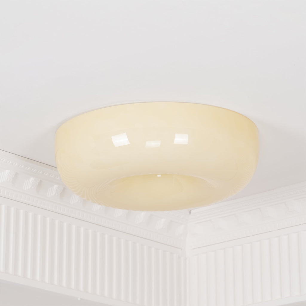 Lámpara de techo de vidrio opalino de 32–46 cm — Luz blanca cálida regulable