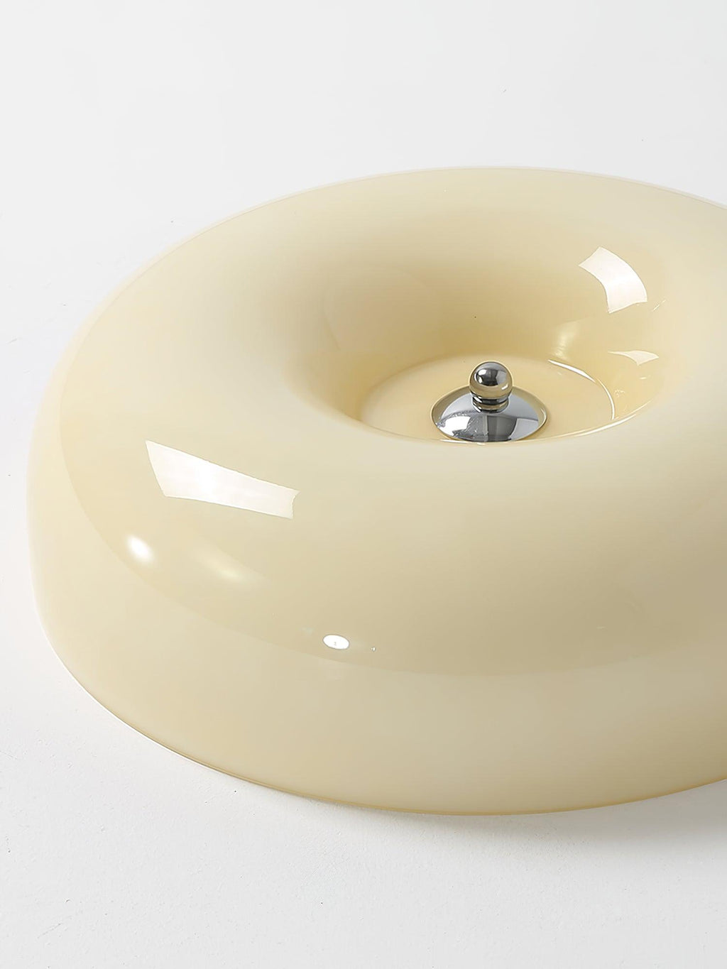 Lámpara de techo de vidrio opalino de 32–46 cm — Luz blanca cálida regulable