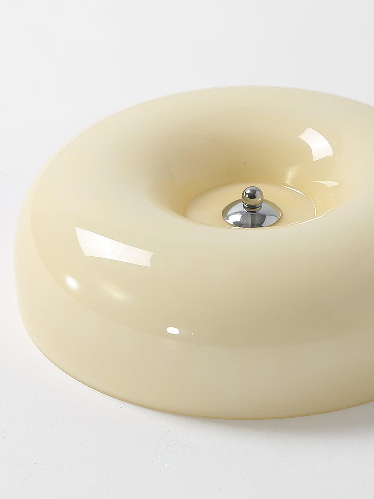 Lámpara de techo de vidrio opalino de 32–46 cm — Luz blanca cálida regulable