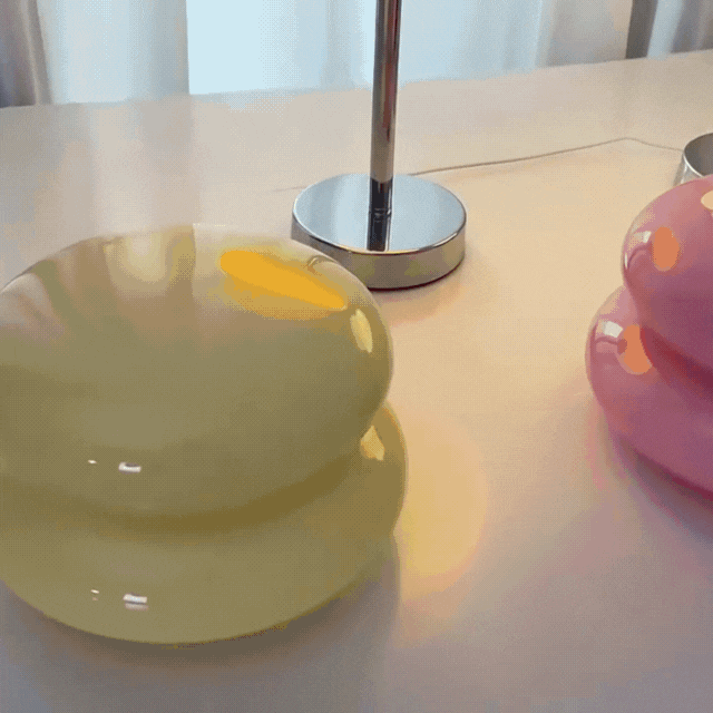 Kirrea Cupcake Mushroom Glass Table Lamp — Sandblasted Finish