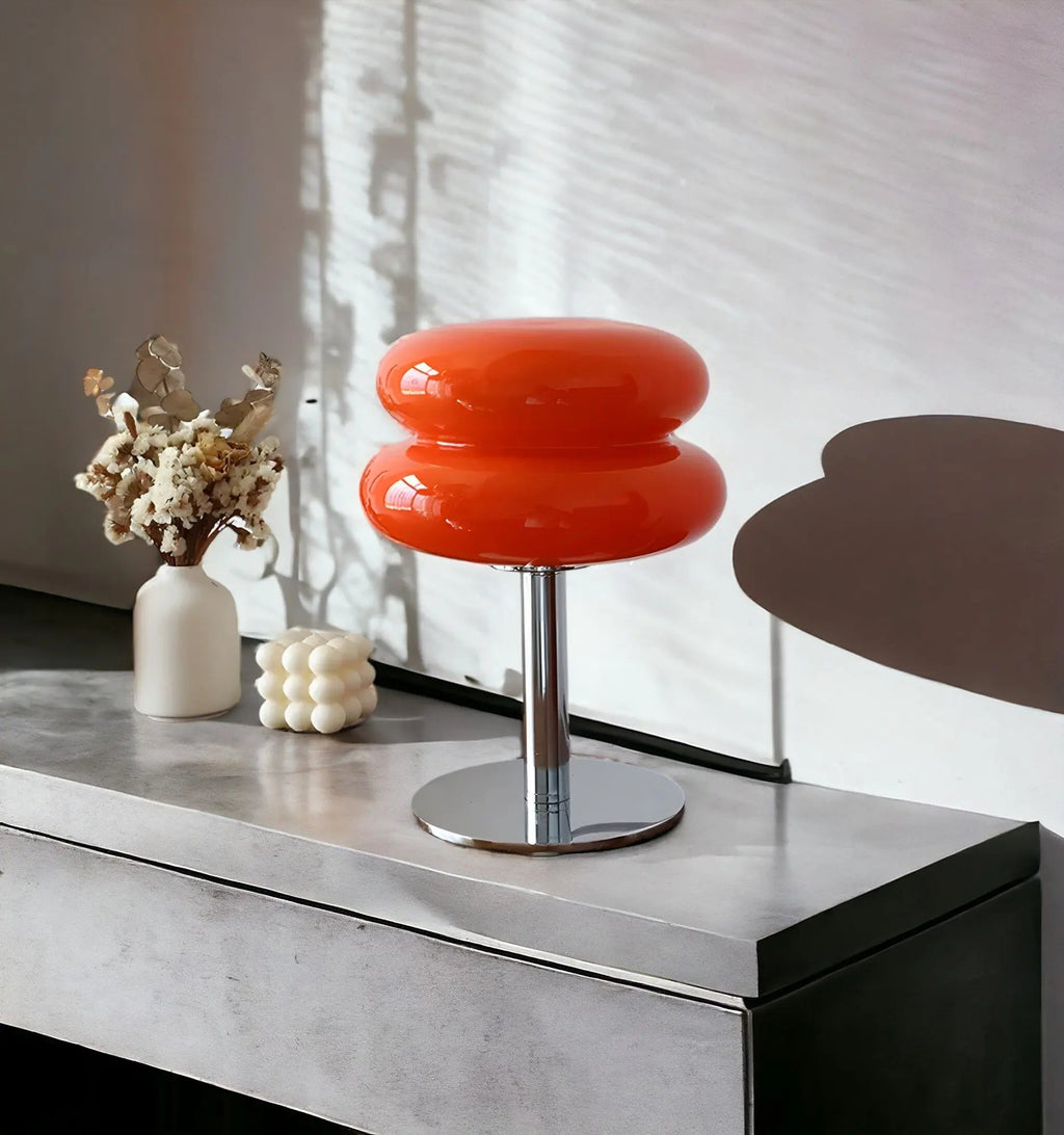 Kirrea Cupcake Mushroom Glass Table Lamp — Sandblasted Finish