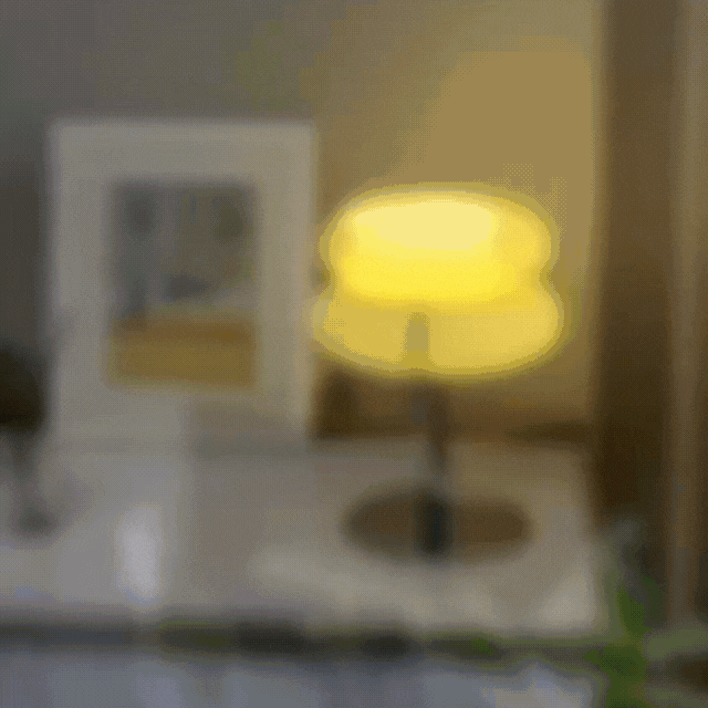 Kirrea Cupcake Mushroom Glass Table Lamp — Sandblasted Finish
