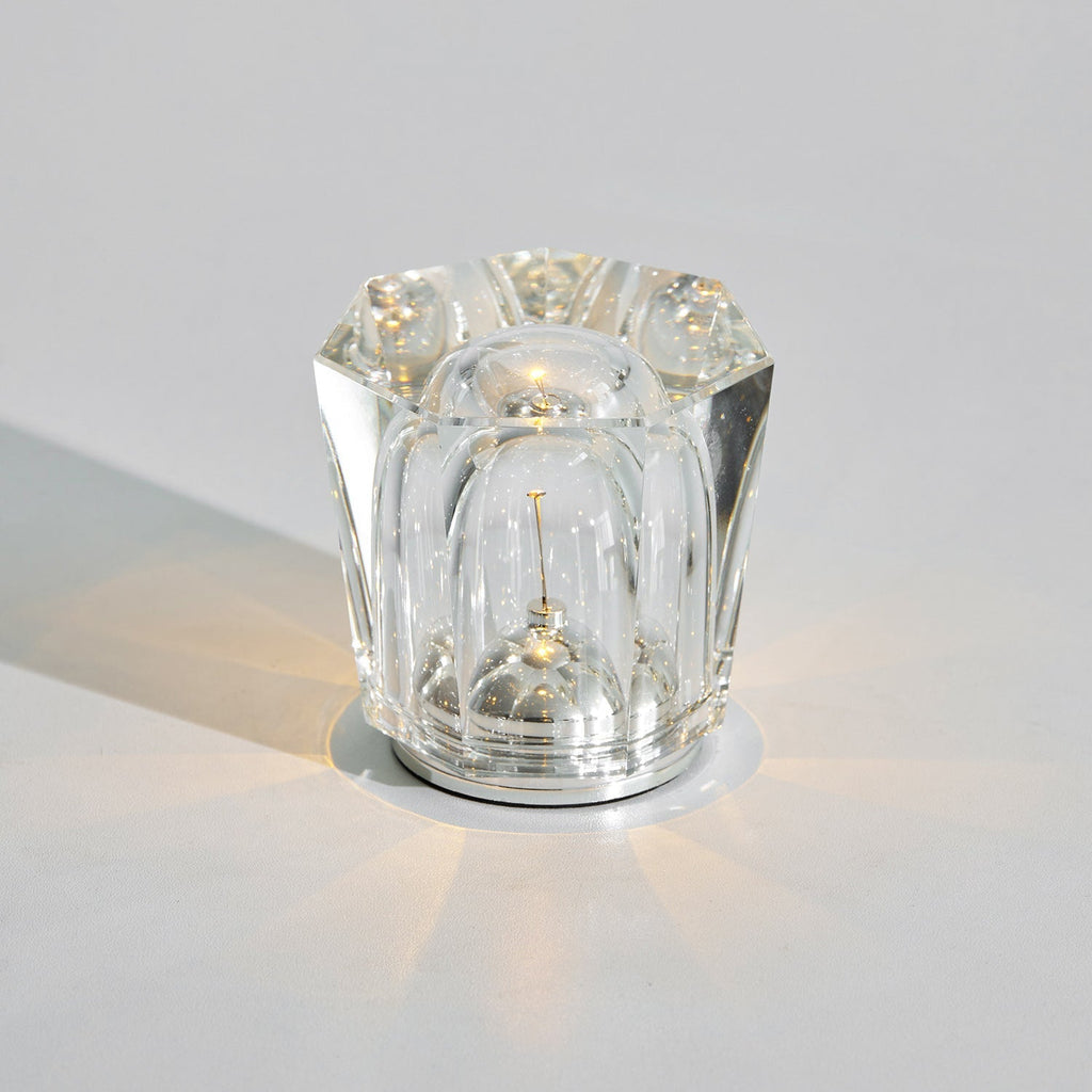 Timanttikristallivalaisin — langaton, himmennettävä, Ø 8.2 × K 9 cm