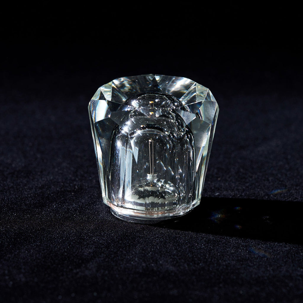 Timanttikristallivalaisin — langaton, himmennettävä, Ø 8.2 × K 9 cm