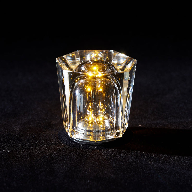 Timanttikristallivalaisin — langaton, himmennettävä, Ø 8.2 × K 9 cm