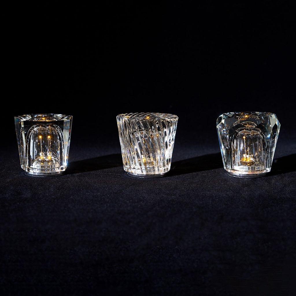 Timanttikristallivalaisin — langaton, himmennettävä, Ø 8.2 × K 9 cm