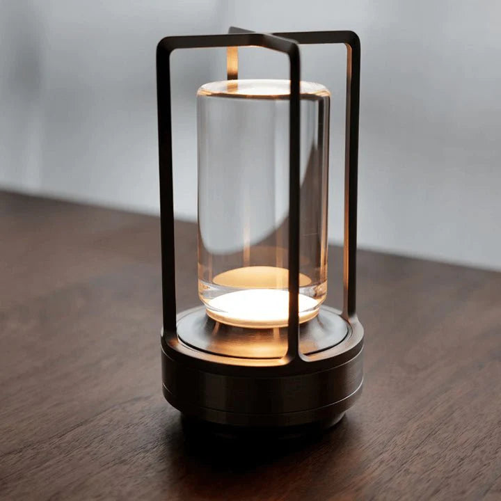 Touch Dimming Table Lamp — Crystal Lantern Design, Warm LED Glow