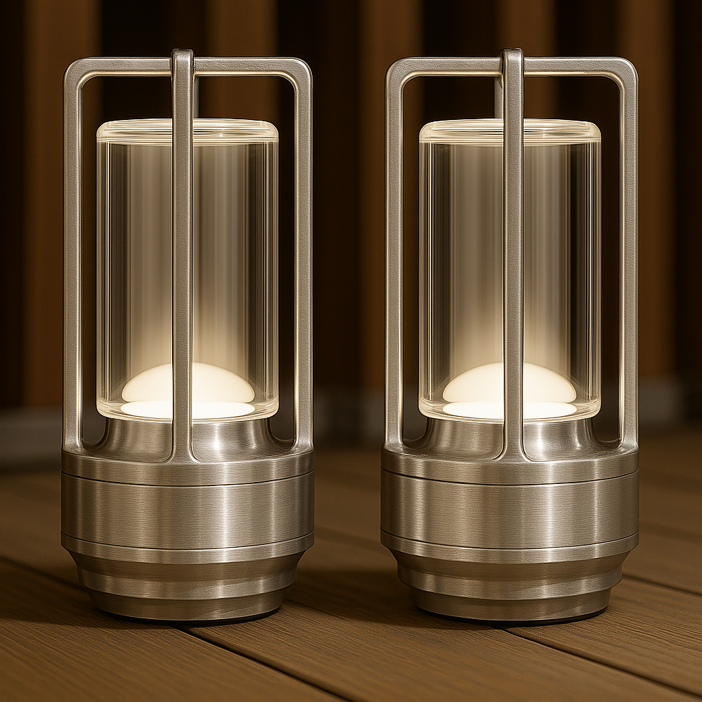 Touch Dimming Table Lamp — Crystal Lantern Design, Warm LED Glow