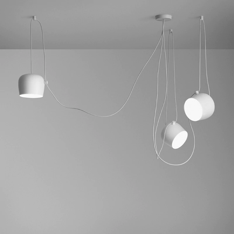 Drum Pendant Lamp — Elegant Cable Hanging Design, Modern Ceiling Light Shade