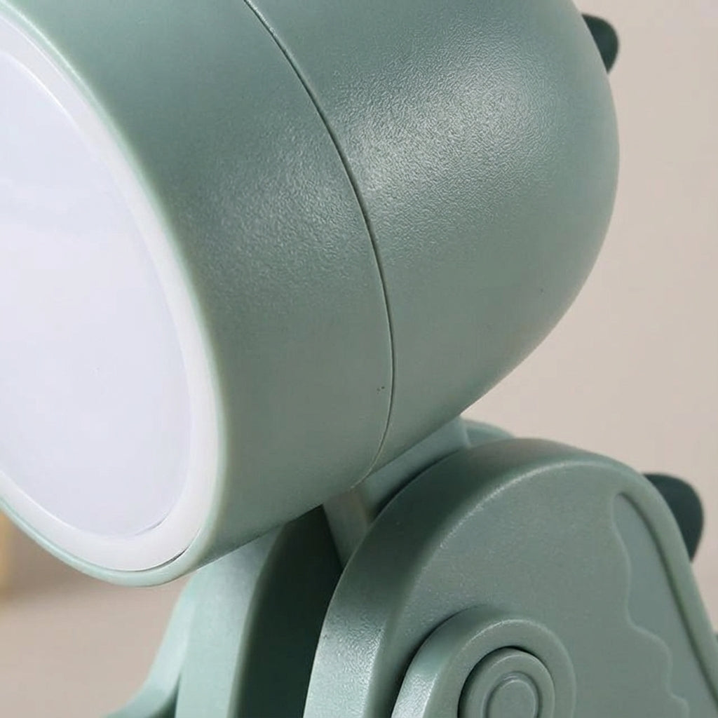 Dinosaur Lamp, Foldable Clip, Warm LED, Green/Blue/Pink/Yellow