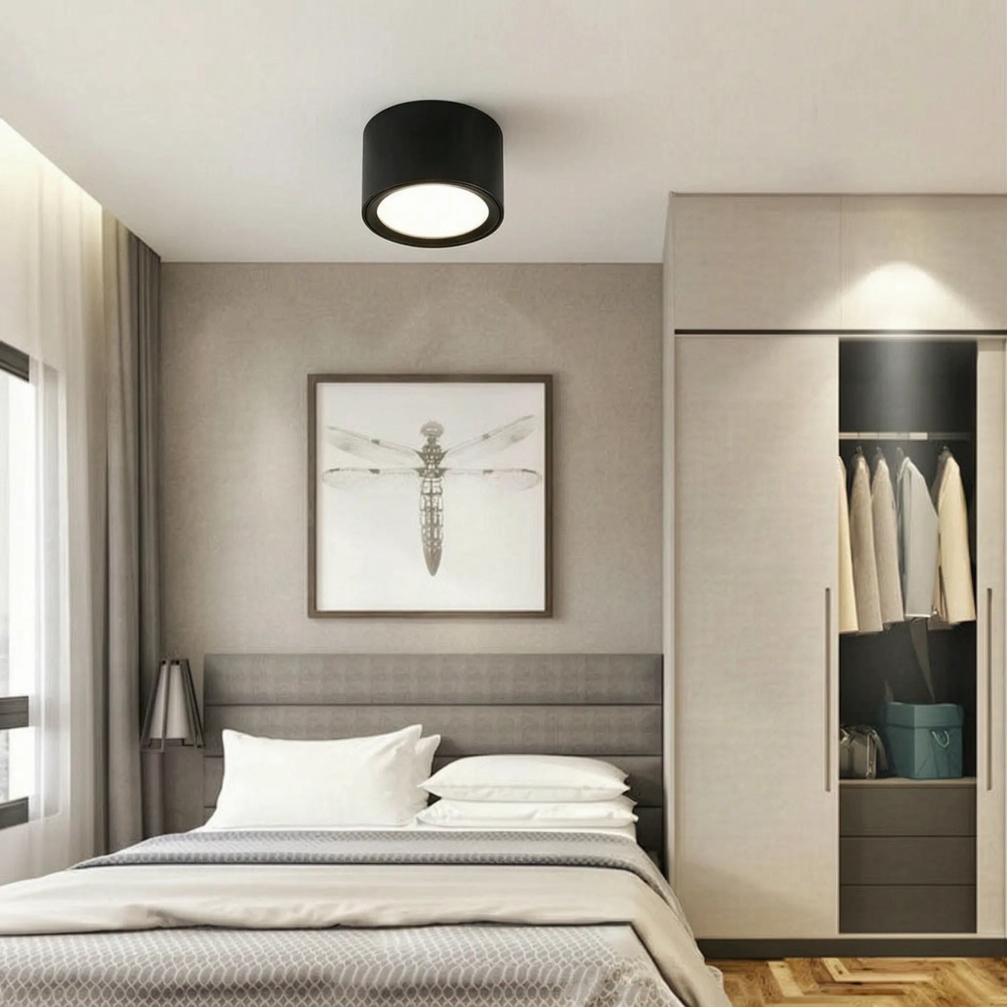 Modern Cylindrical Ceiling Light -  Overhead Illumination - Wildoxy