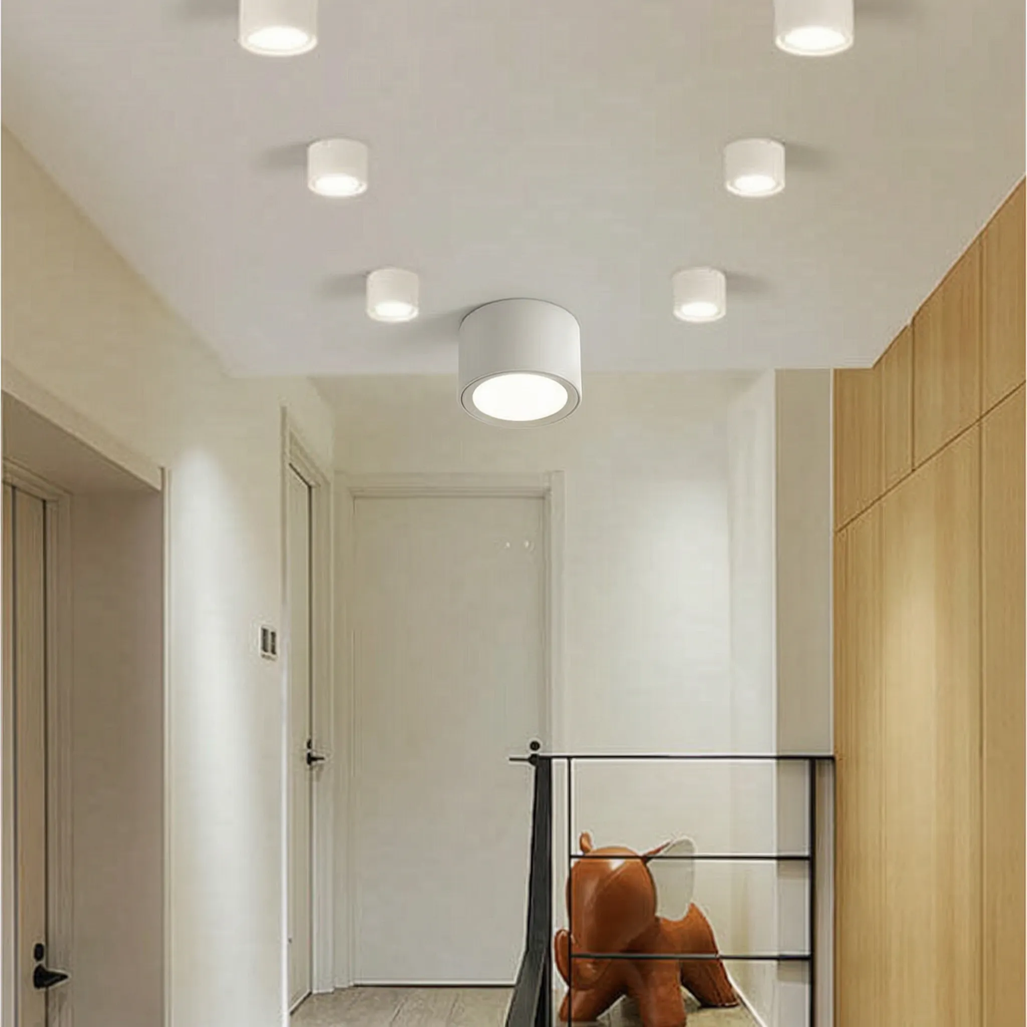 Modern Cylindrical Ceiling Light -  Overhead Illumination - Wildoxy